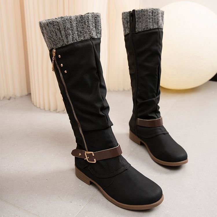 Women's Short Boots with Side Zipper – Elegant and Comfortable Design