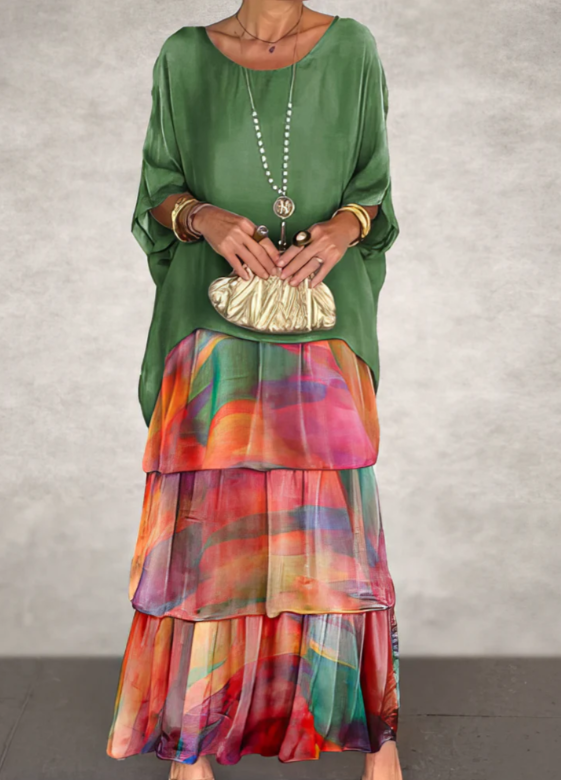 Caroline: Timeless, Elegant Flowing Maxi Dress