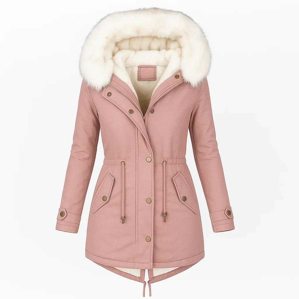 Aurora | Luxurious Pink Winter Coat for an Elegant, Cozy Winter Look