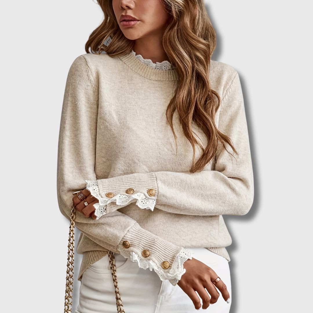 Sonia – Elegant Lace Detail Sweater