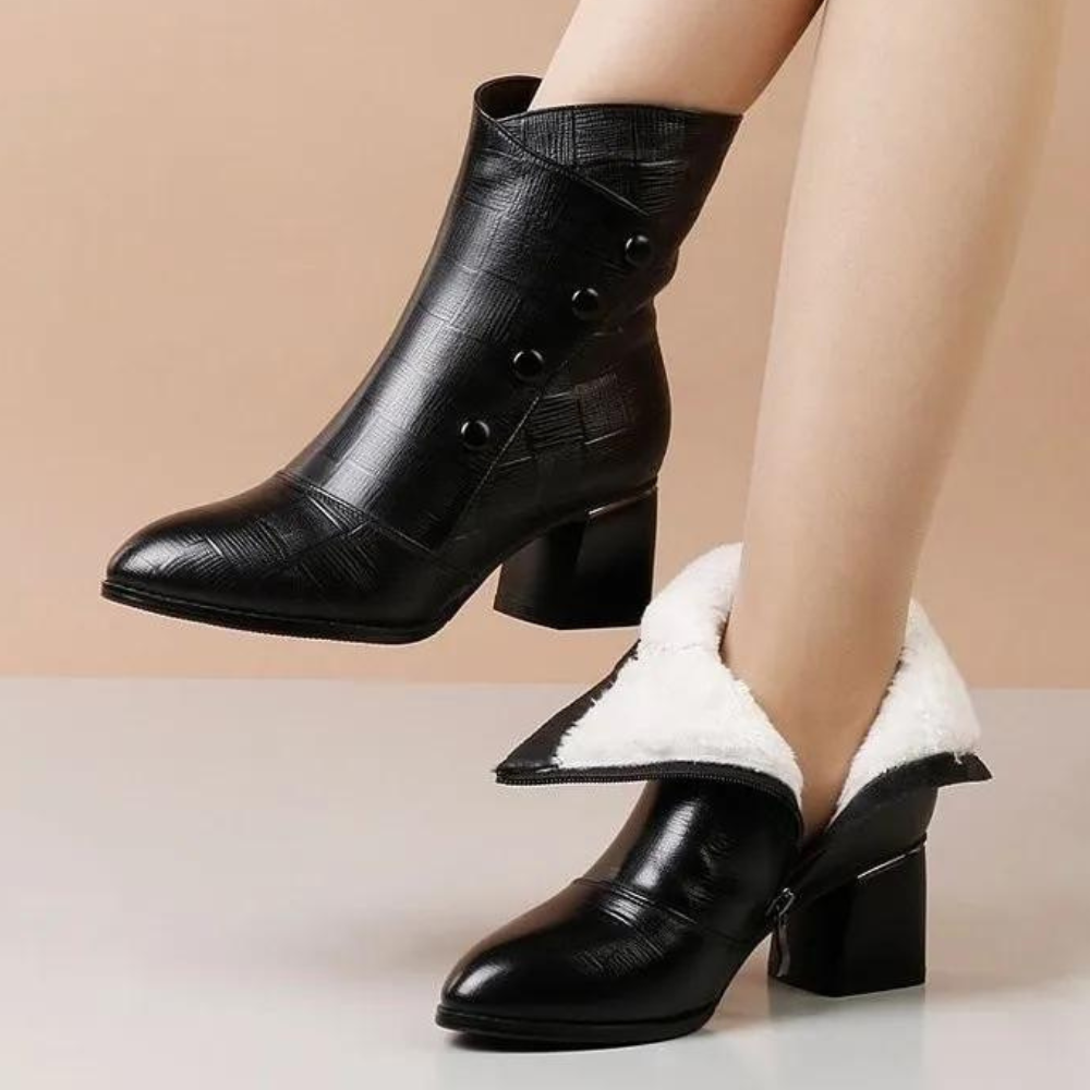 Textured Block Heel Shoes for Women – Elegant and Comfortable