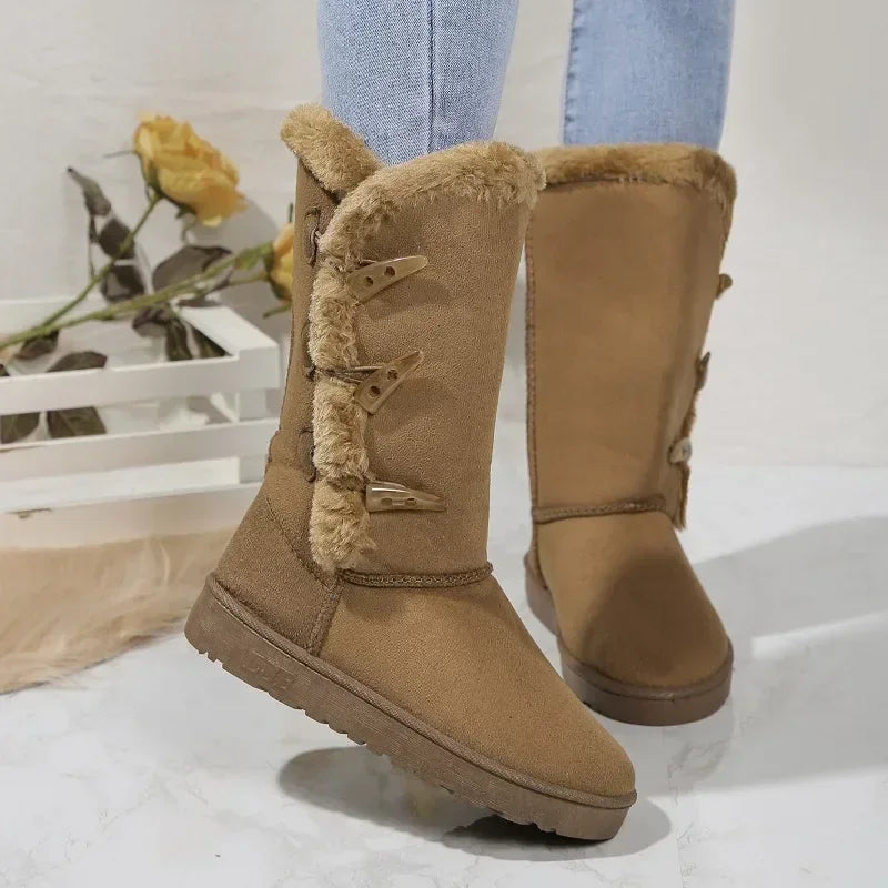 Women's Snow Boots with Thick Sole – Non-slip, Stylish, and Warm