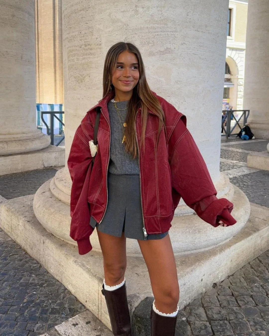 Sumaya | Elegant Leather Jacket Bold Version