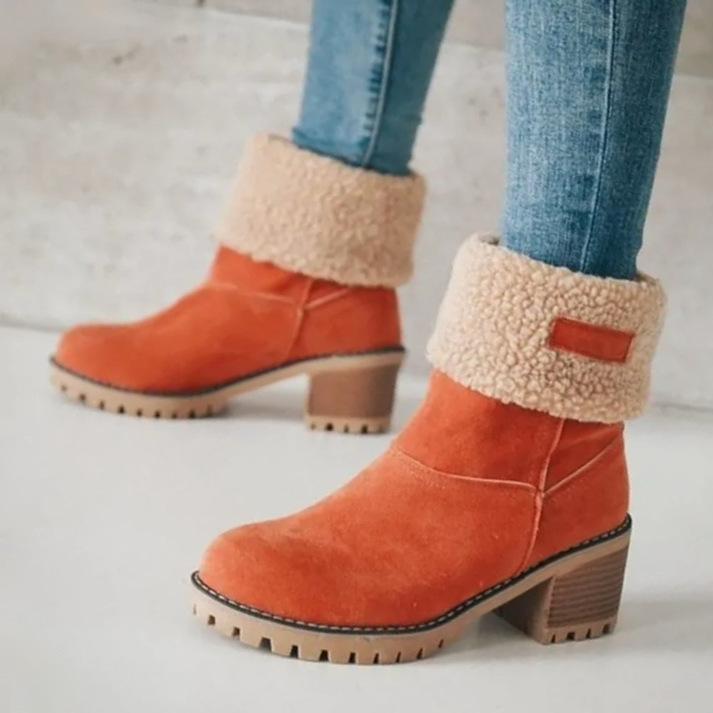 Women's Suede Mid-Calf Ankle Boots — Chic, Comfortable Everyday Wear