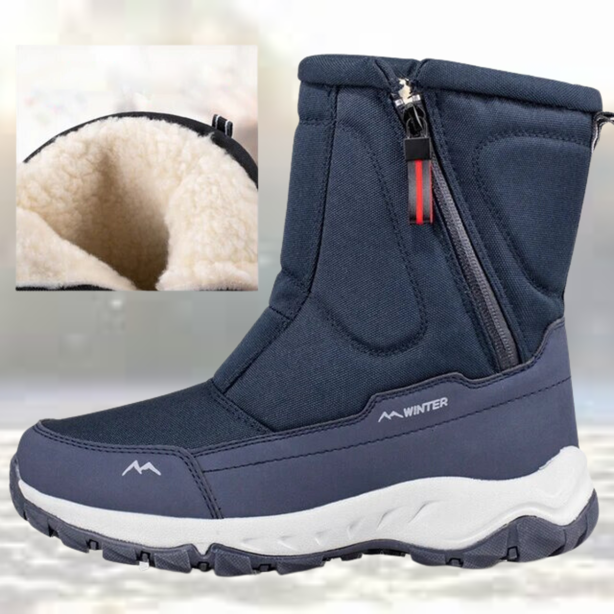 Women's Cozy Velvet-Lined Waterproof Boots