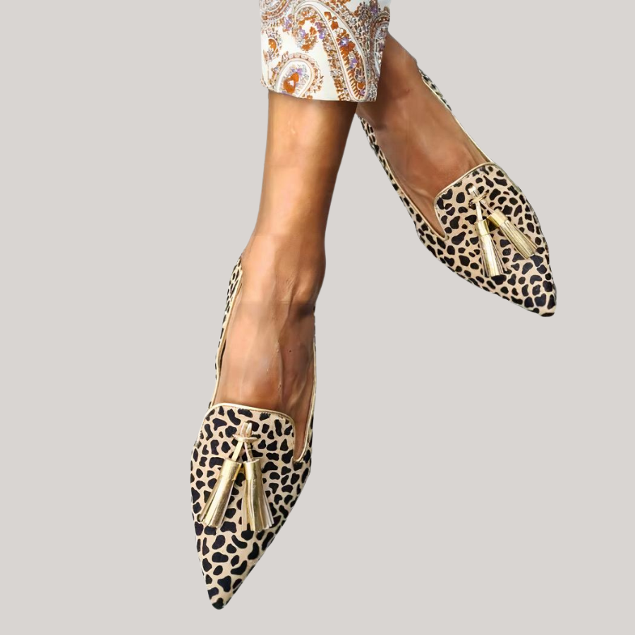 Chic Leopard-Print Loafers for Women