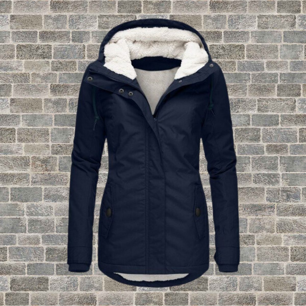 Jenna – Ultra Comfortable Sherpa Hoodie Coat for a Cozy and Elegant Look