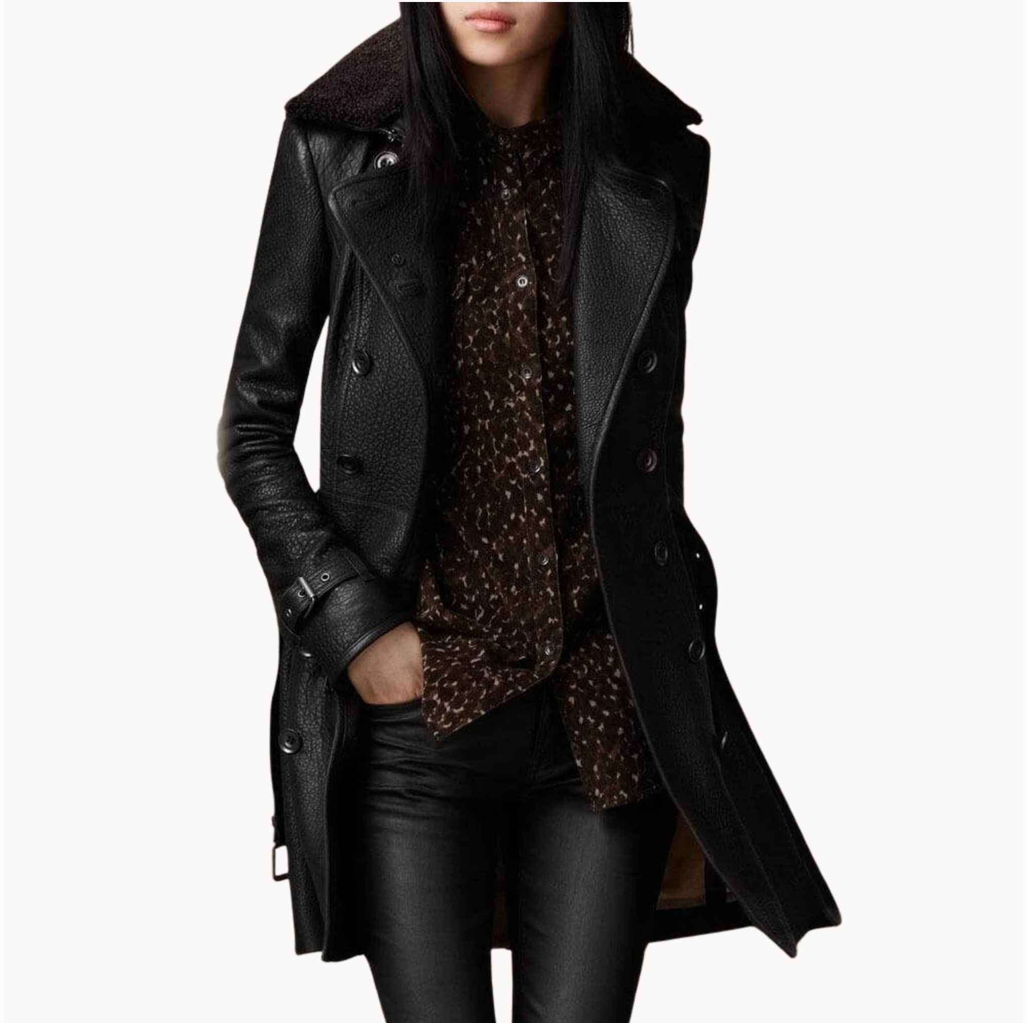 Elegant Emily sophisticated trench parka