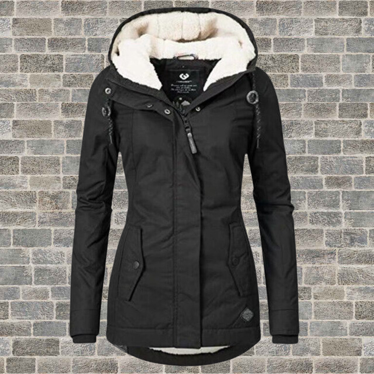 Jenna – Ultra Comfortable Sherpa Hoodie Coat for a Cozy and Elegant Look