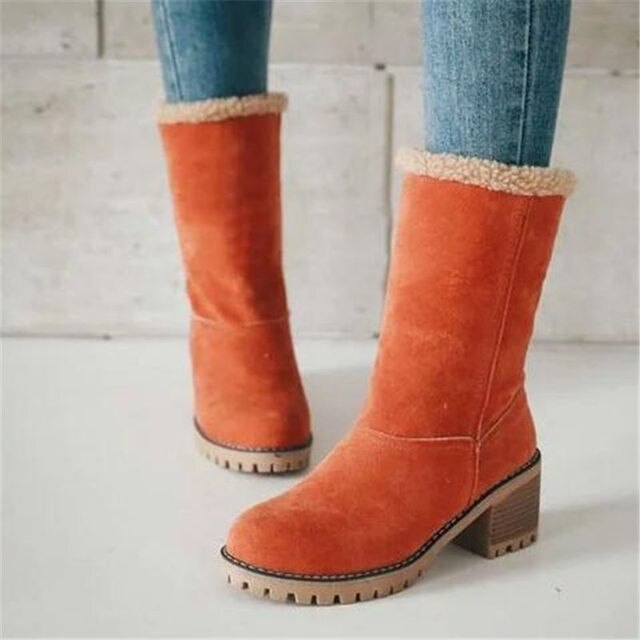 Women's Suede Mid-Calf Ankle Boots — Chic, Comfortable Everyday Wear