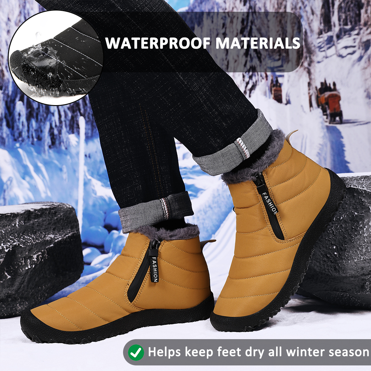 Unisex Waterproof Hiking Shoes - Comfort and Safety with Non-slip Sole