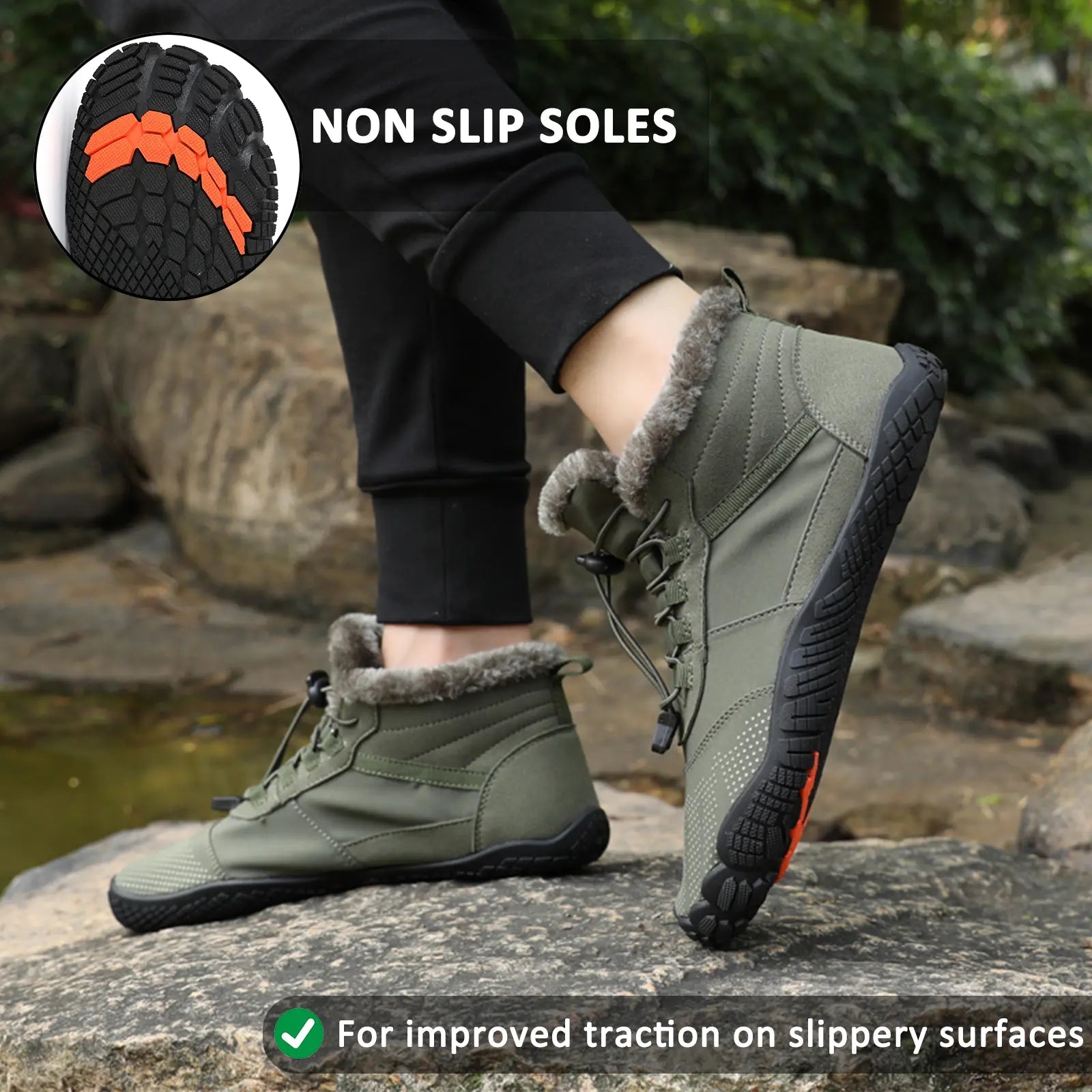 Men's Waterproof Hiking Shoes – Warm Comfort and Non-Slip