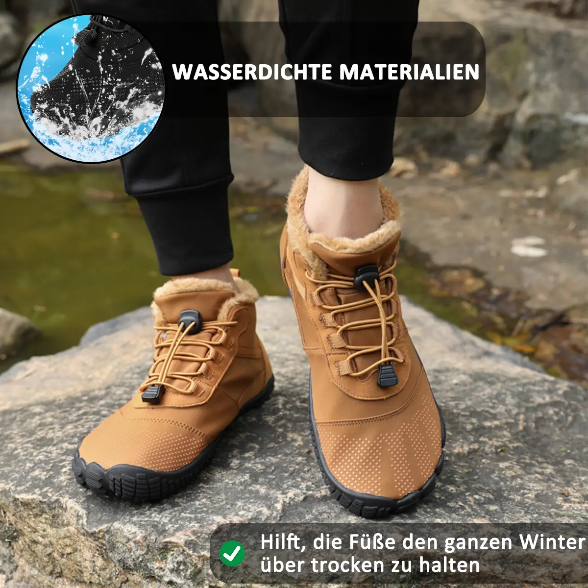 Men's Waterproof Hiking Shoes – Warm Comfort and Non-Slip