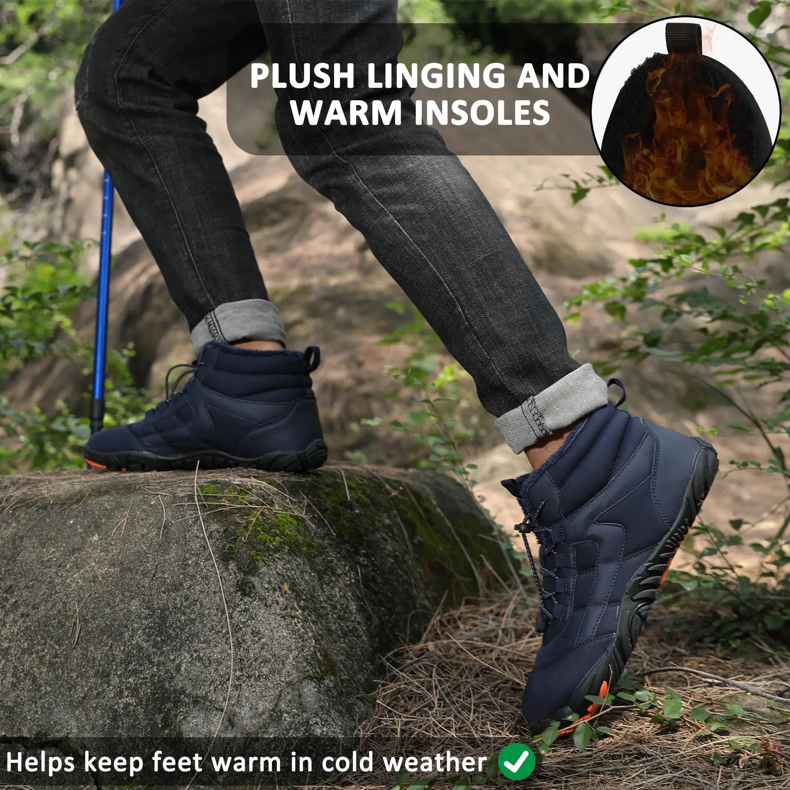 Unisex Waterproof Hiking Shoes – Warm and Thick Comfort