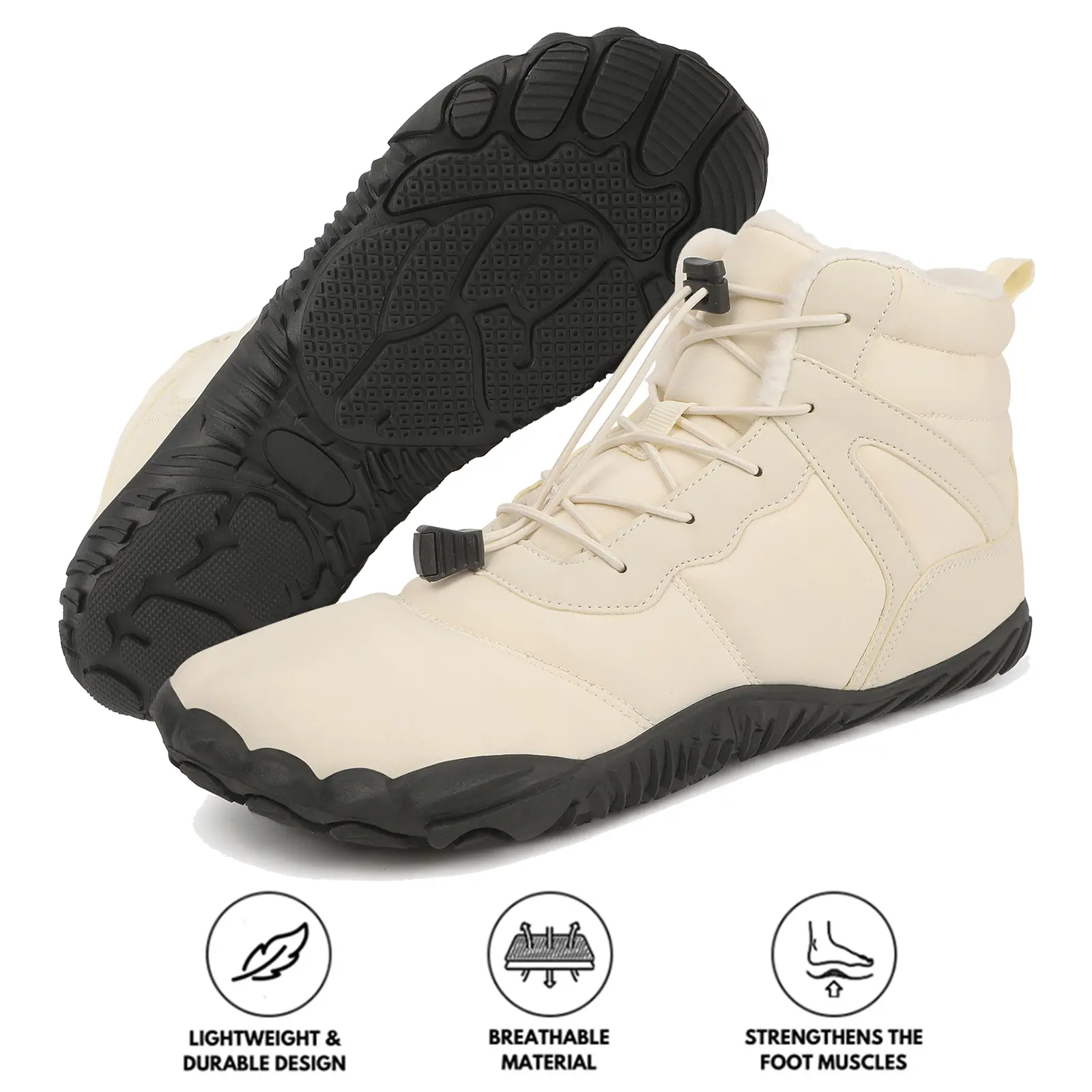 Waterproof mid-height hiking shoes for men and women – Comfortable and slip-resistant