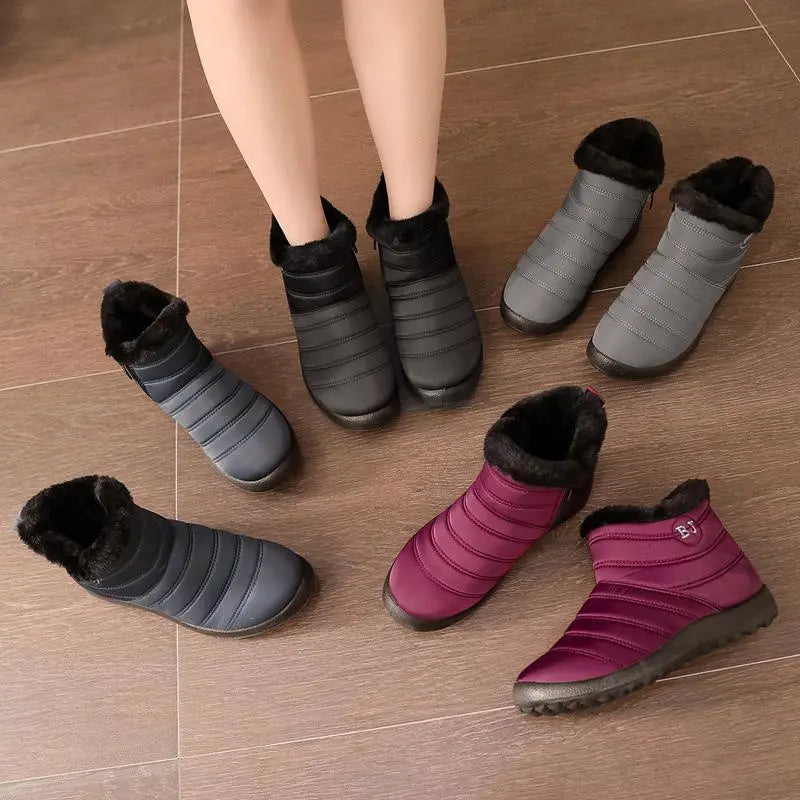 Waterproof boots with fashionable design and warmth for women
