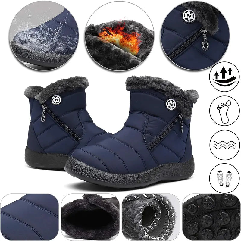 Waterproof winter leather shoes for women – Comfortable and stylish