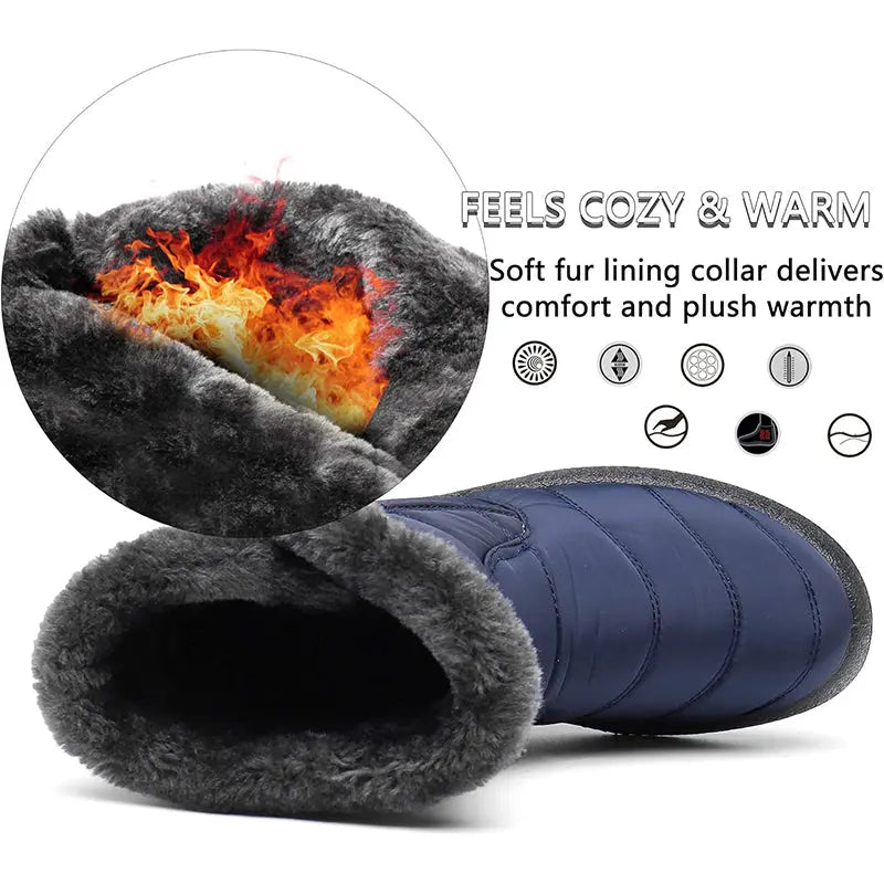 Waterproof winter leather shoes for women – Comfortable and stylish