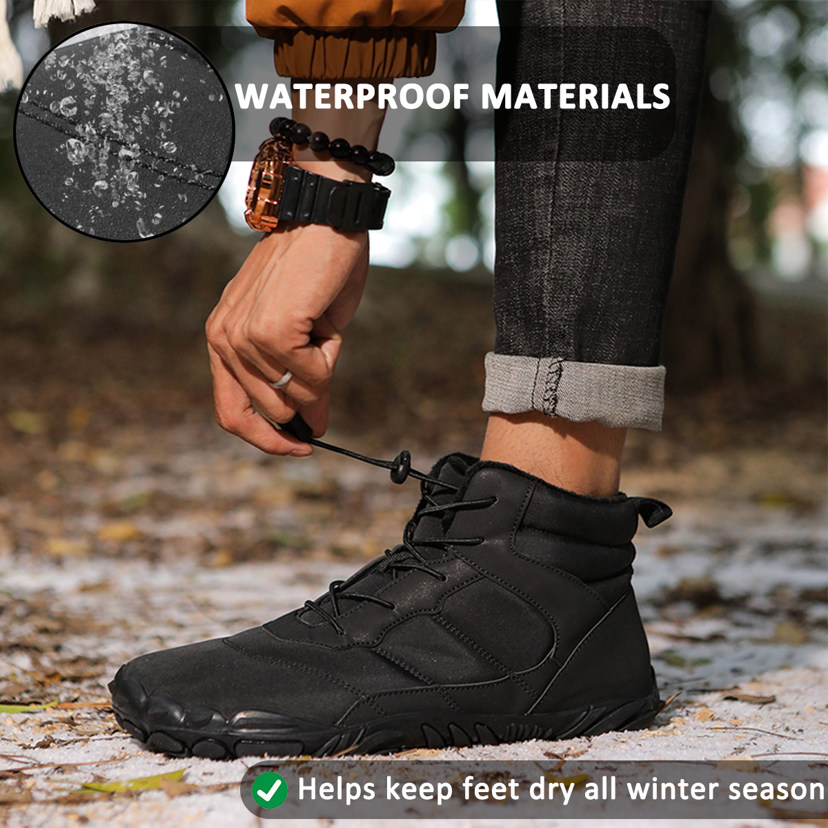 Waterproof winter hiking boots for men and women – comfortable and supportive design