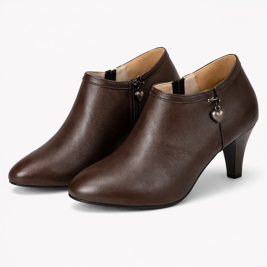 Anastasiah | Women’s Pointed Toe Ankle Boots – Synthetic Leather, Mid Hee