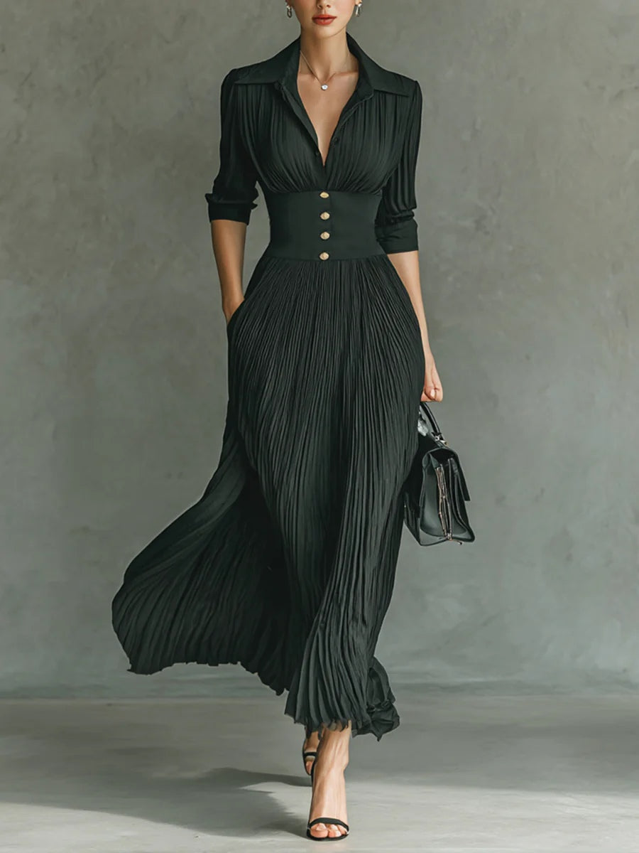 Maéline - Chic, Figure-Flattering Fitted-Waist Dress