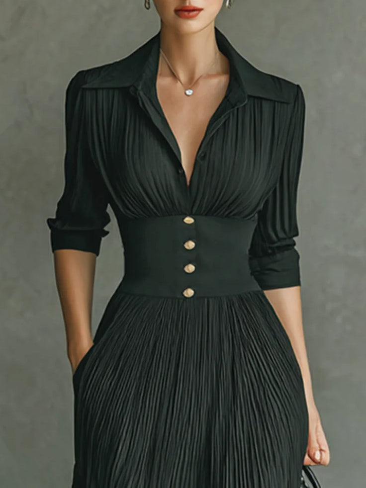 Maéline - Chic, Figure-Flattering Fitted-Waist Dress
