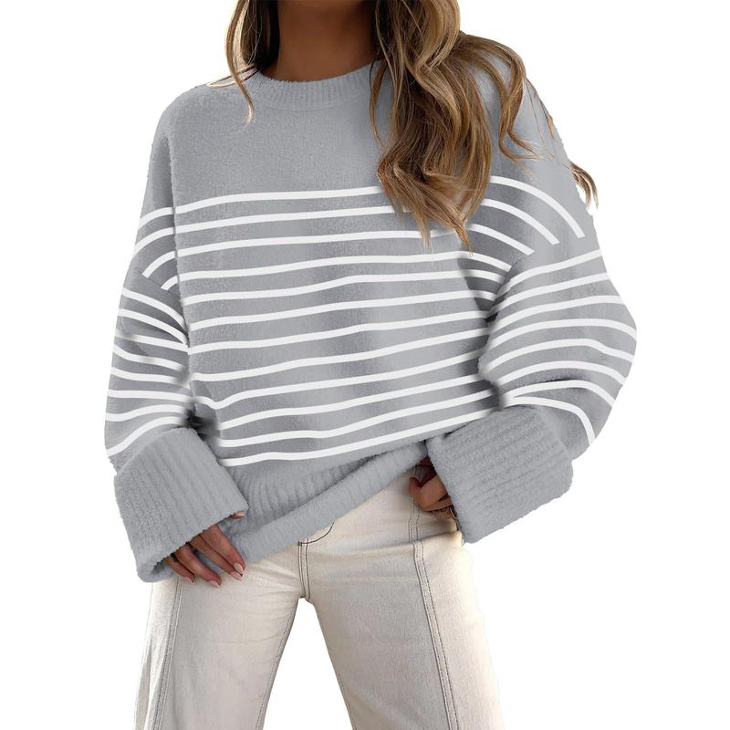 Cozy Long-Sleeve Crewneck Pullover Sweater for Everyday Warmth