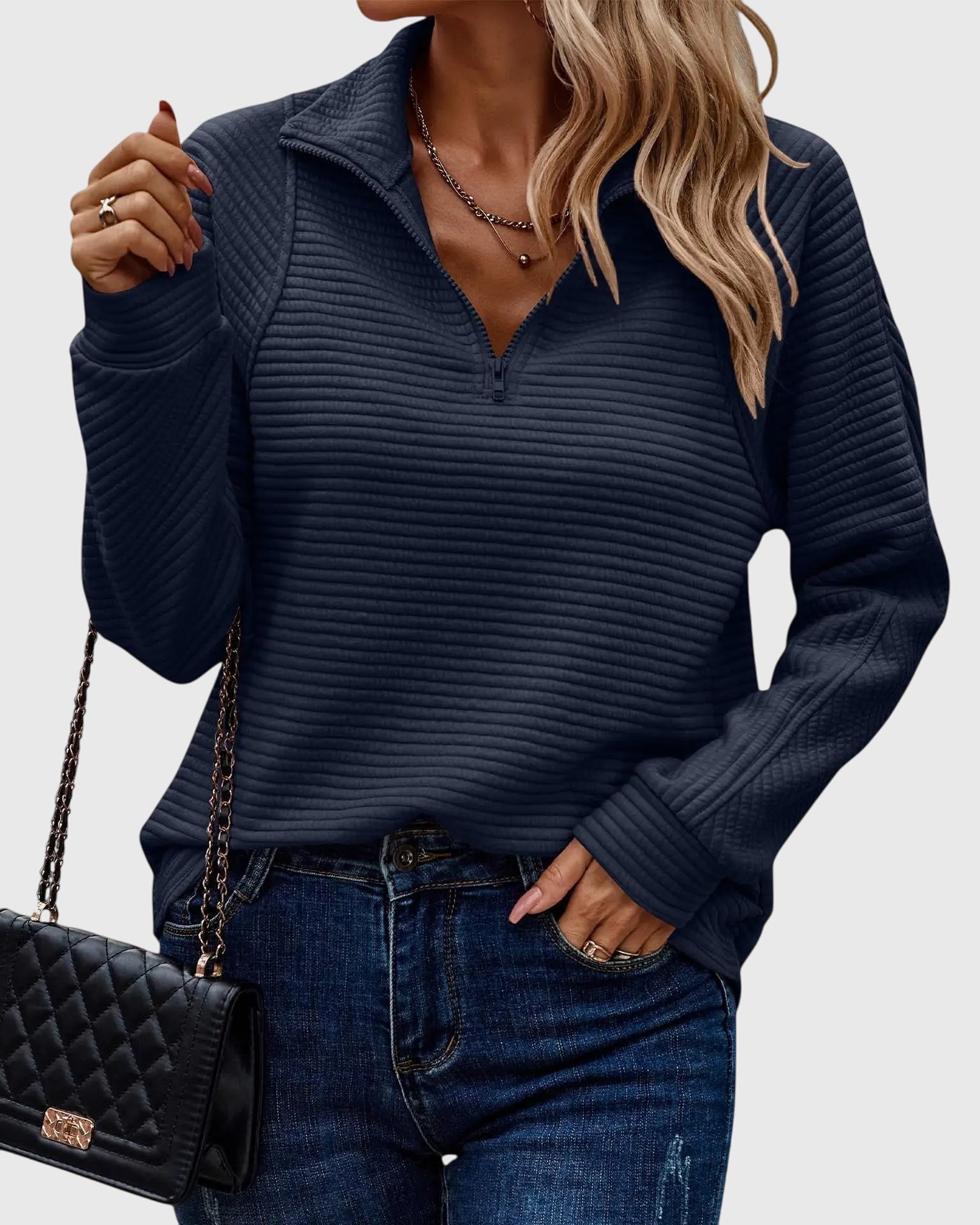Abigail™ | Chic and Cozy Zippered Sweater for Effortless Style