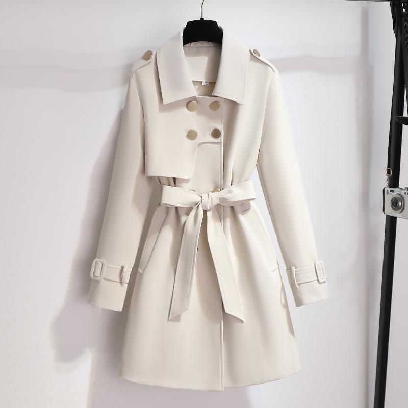 Mila | Sophisticated Women's White Trench Coat for a Chic Look