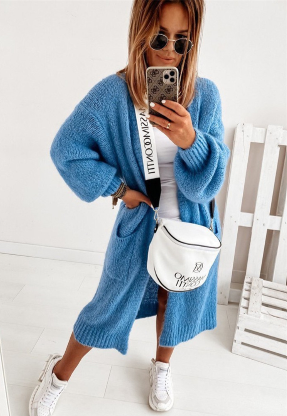 Jessica | Women's Winter Coat with Cozy Long Open-Front Cardigan