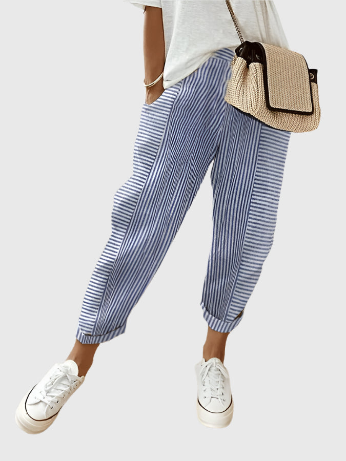 Nicola Striped Pants - Fashionable and Comfortable Look