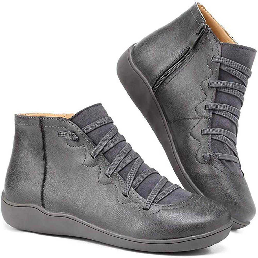 Chic Women's Casual Lace-Up Ankle Boots for Everyday Wear