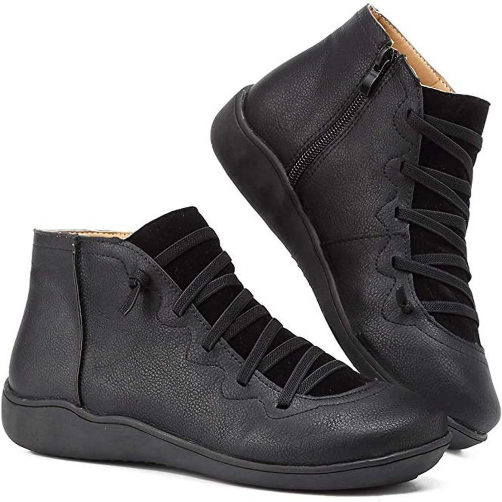 Chic Women's Casual Lace-Up Ankle Boots for Everyday Wear