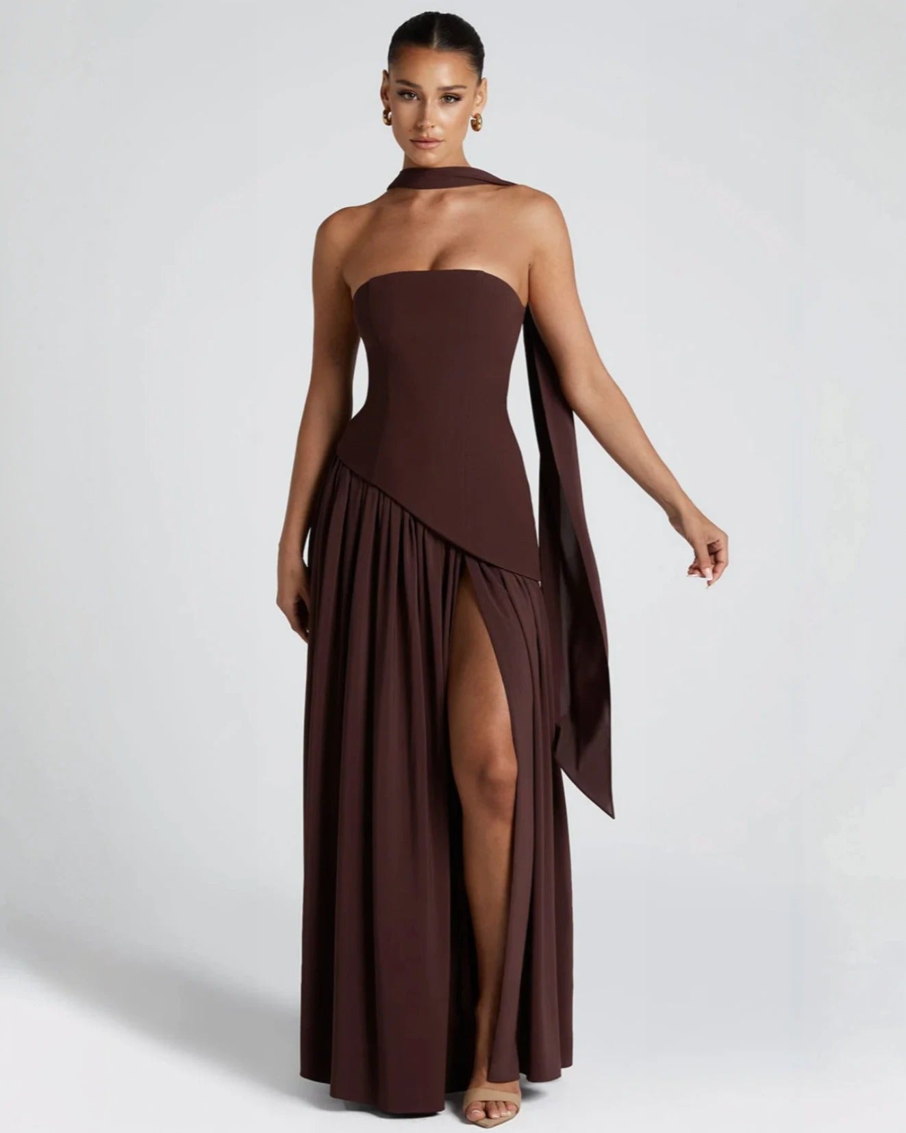Premium Chic Slit Maxi Dress