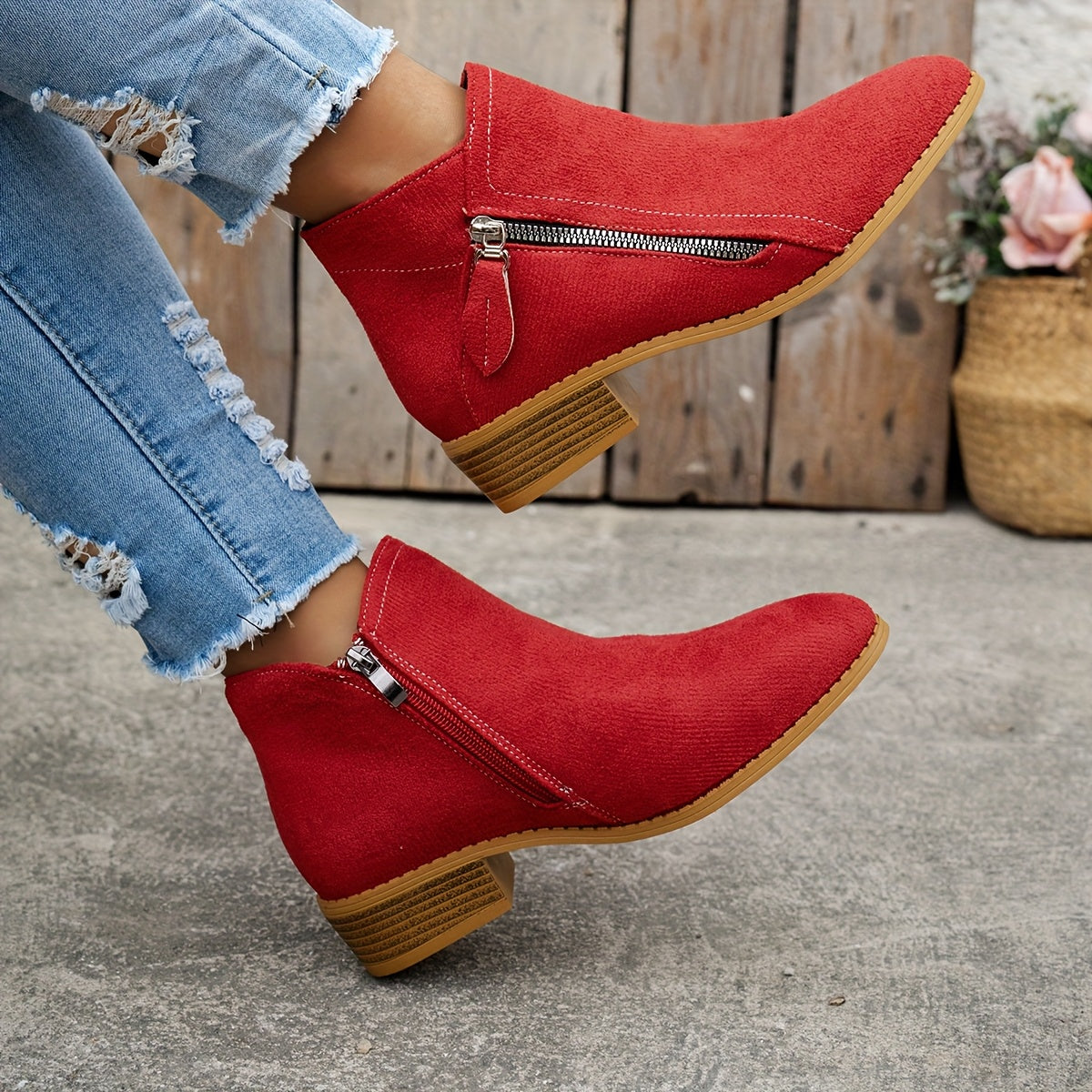 Jasmine - Stylish and Elegant Laceless Ankle Boots