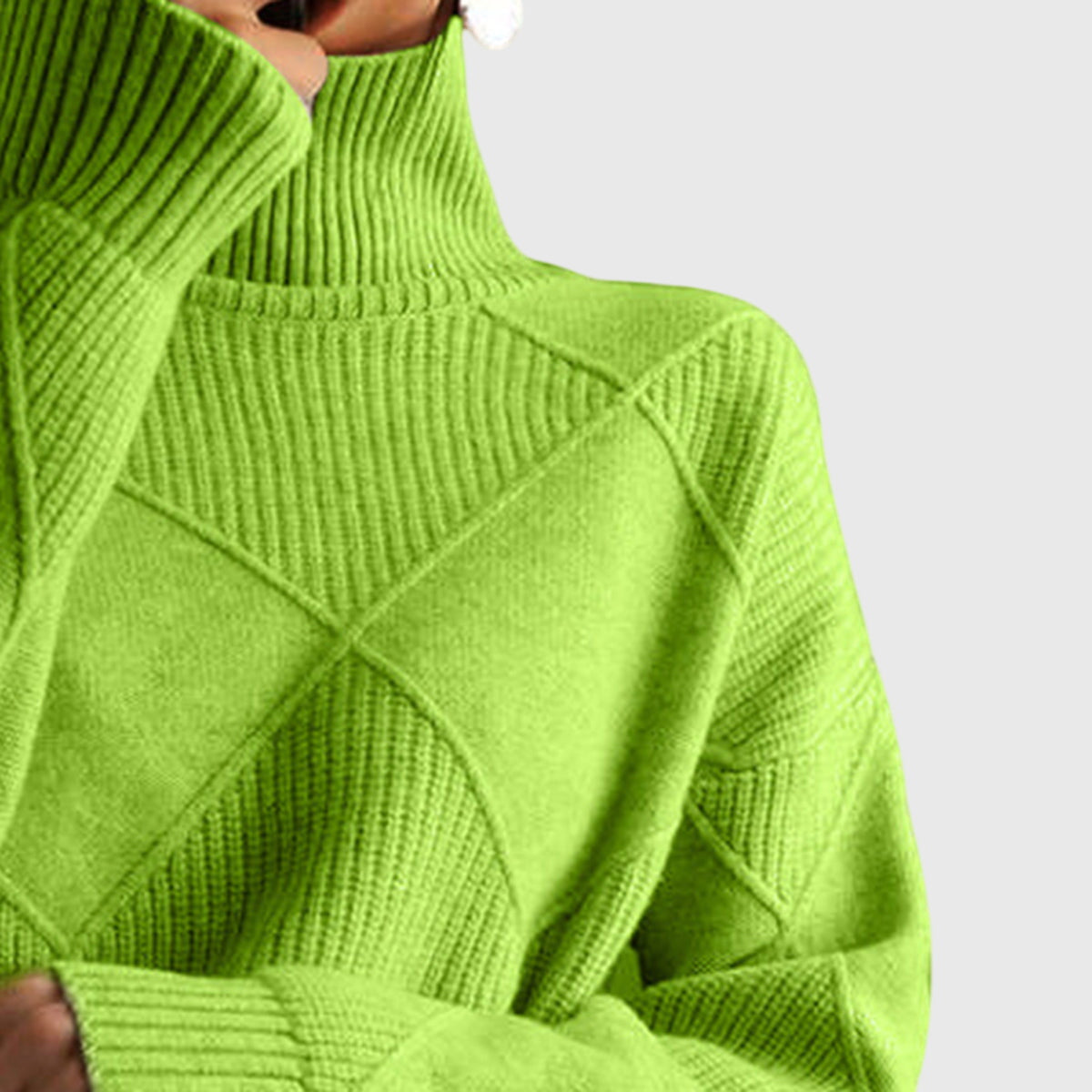 Angela™ - Oversized Cozy Turtleneck Sweater for Comfort and Style