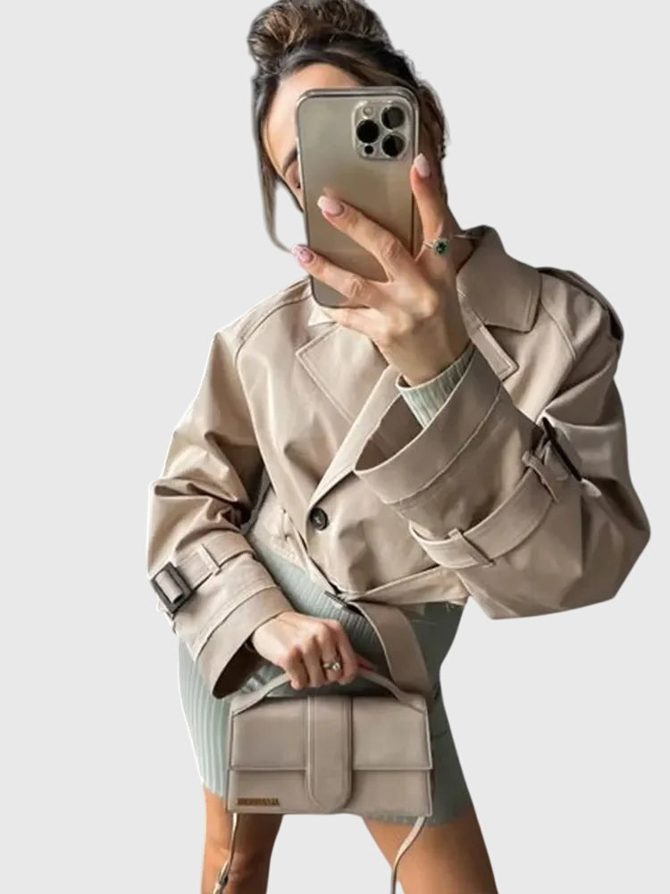 Claire | Elegant Cut Trench Coat