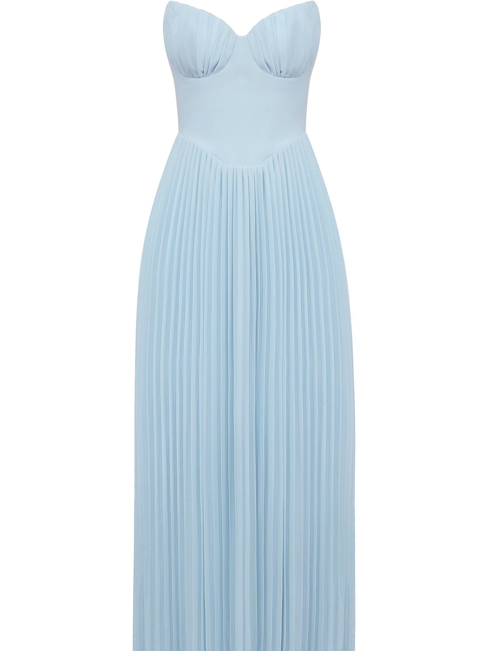 Maxie Pleated Dress with Tube Top for an Elegant and Trendy Look