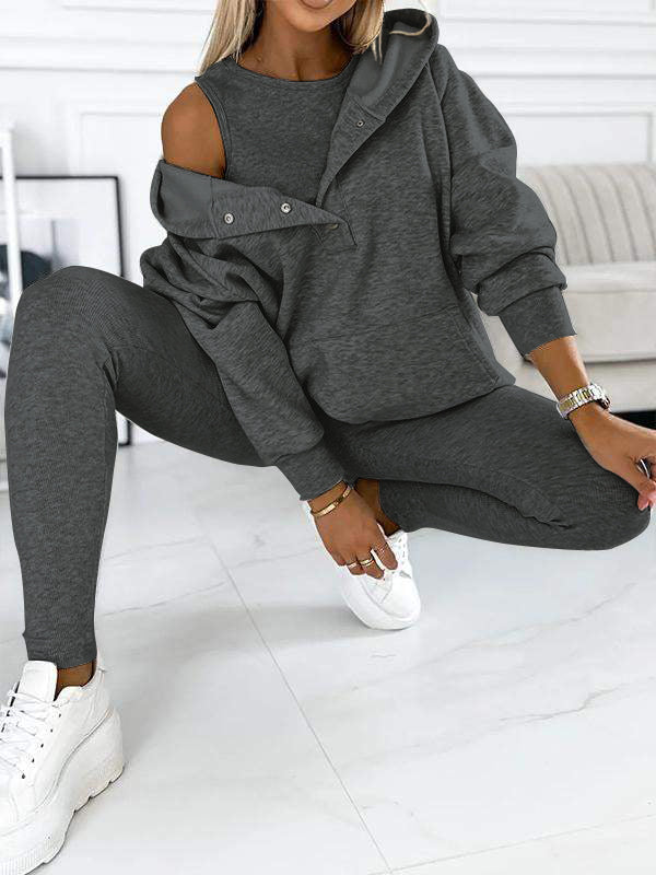 Cozy, Casual 3-Piece Sweatshirt Set for Everyday Comfort