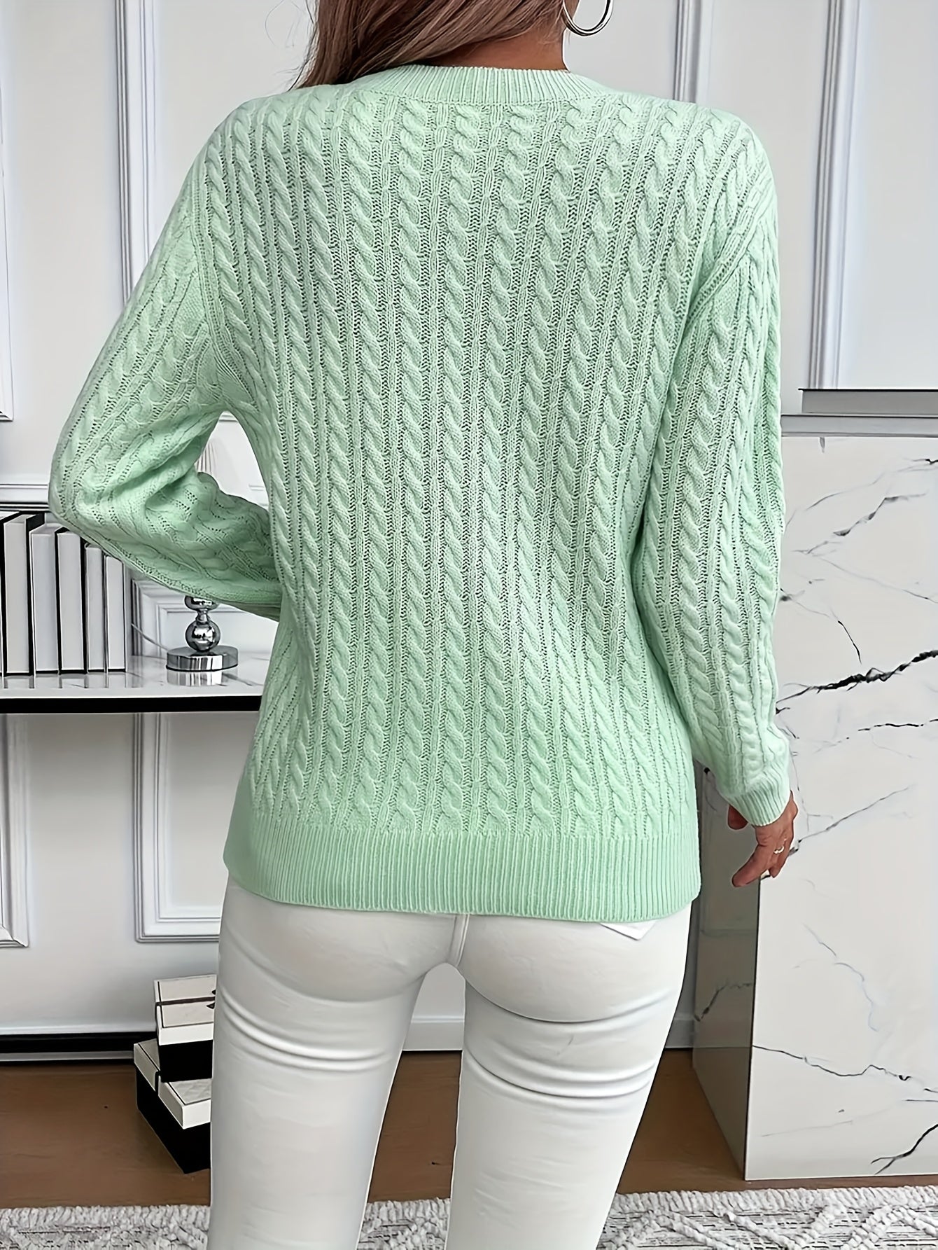 Antonella - Stylish Loose Fit Round Neck Sweater