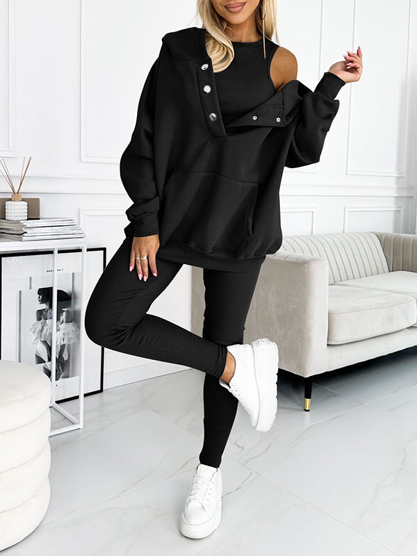 Cozy, Casual 3-Piece Sweatshirt Set for Everyday Comfort