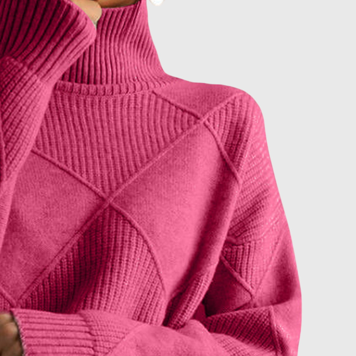 Angela™ - Oversized Cozy Turtleneck Sweater for Comfort and Style