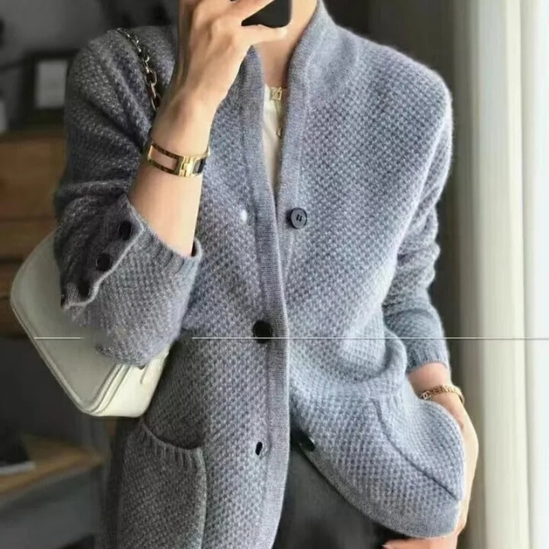 Gabrielle | Women's Ultra-Cozy Open Pocket Knit Button Cardigan for Stylish Comfort