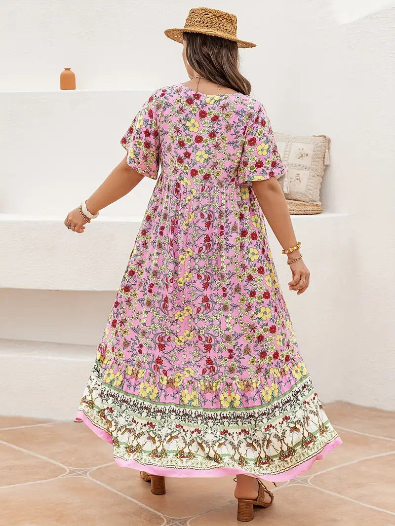 Boho Floral Maxi Dress for Plus Size Flowy & Fabulous Boho Floral Maxi Dress for Plus Size Flowy & Fabulous