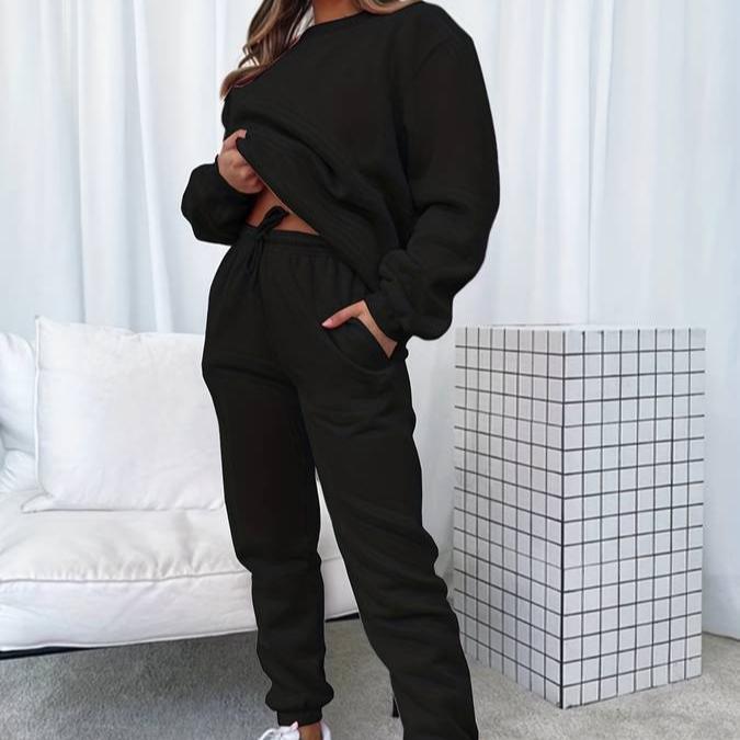 Jenna Damen Set: Stylish & Comfortable Sweatshirt and Jogger Set for Women