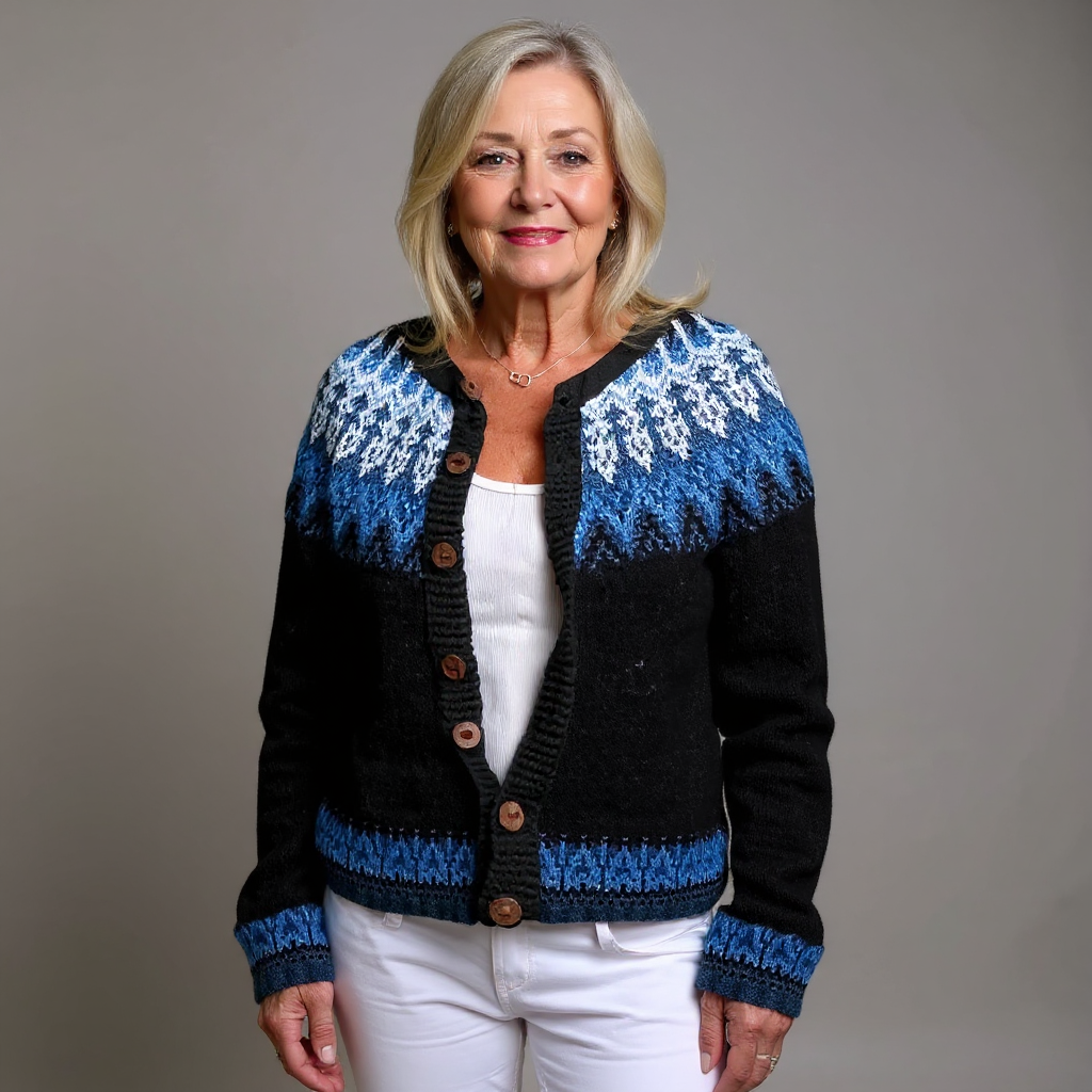 Givanna | Elegant Vintage Icelandic Cardigan for Timeless Style