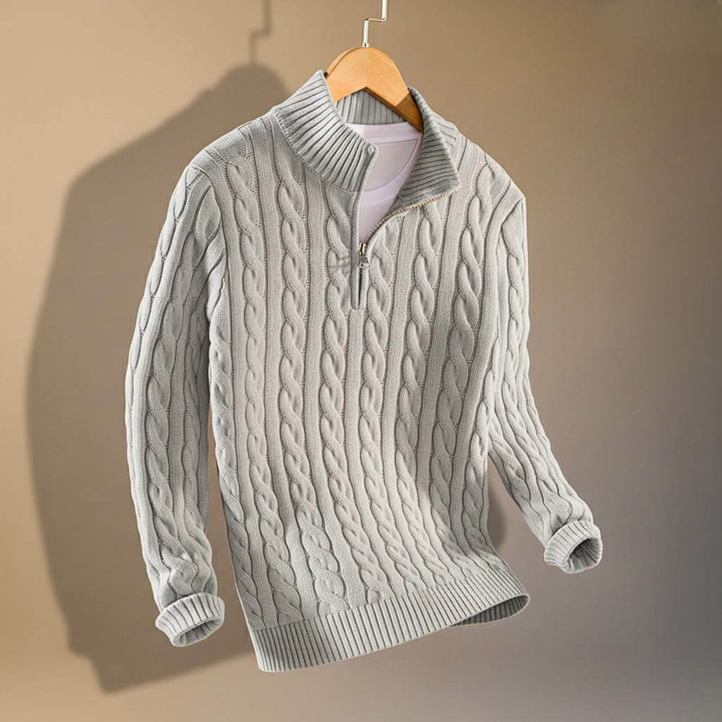 Timeless Trend Sweater: Henry Prestige Cable Knit Sweater