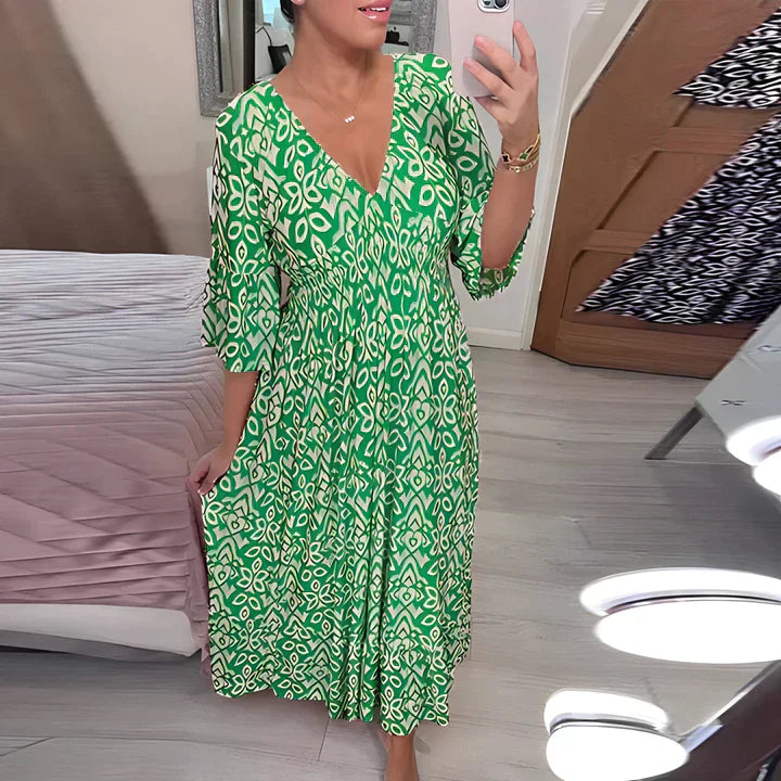 Breezy V-Neck Summer Dress