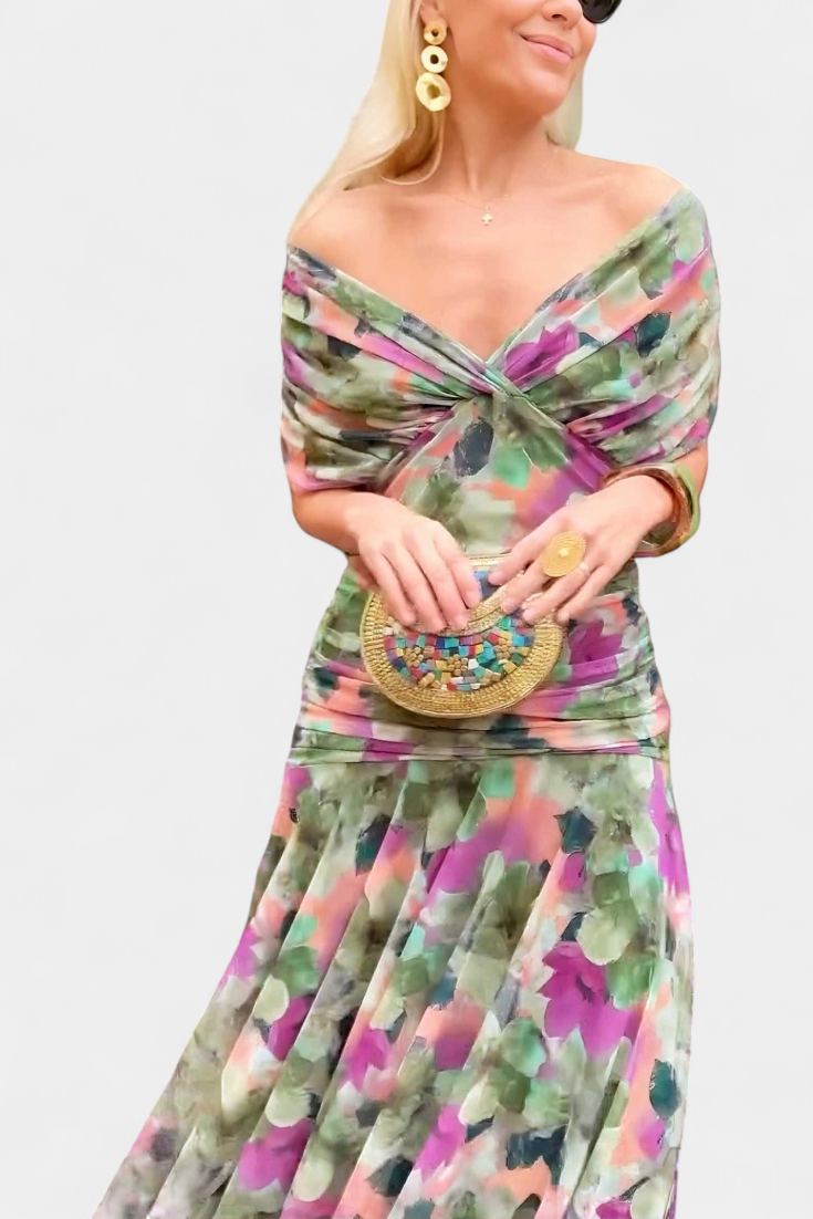 Timeless Elegant Long Dress with V-Neck