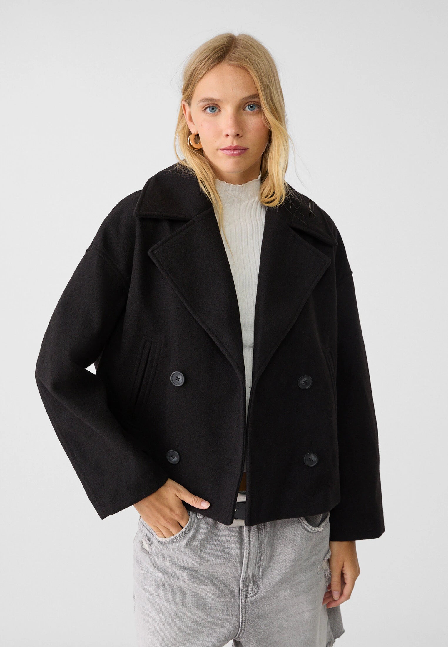 Ashley | Elegant Double-Breasted Short Jacket for a Chic and Trendy Look